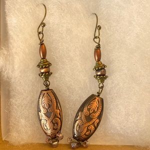 Handmade copper earrings